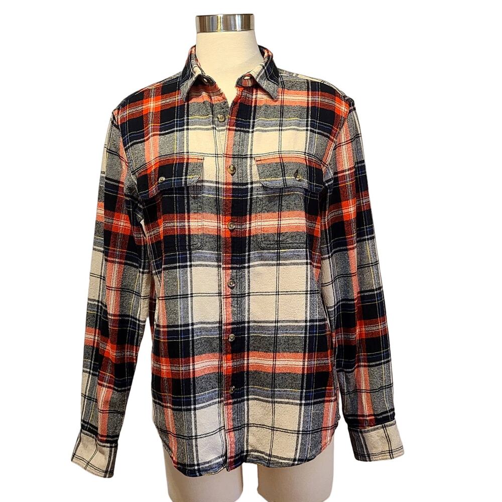 Old Navy Women's Shirt Size S Flannel Regular Fit Plaid Multi Color Cute Sporty